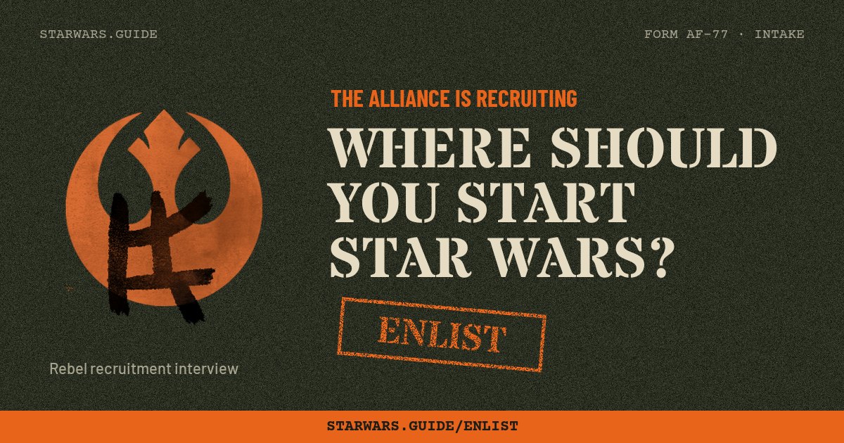 Enlist, the quiz that picks where to start watching Star Wars